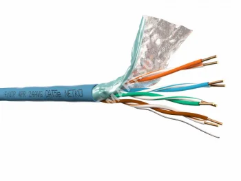 Netko Кабель F/UTP4 (FTP4 ) cat.5e, 4 пары 24 AWG BC, одножильный, экранированный, 305м, синий