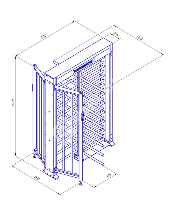 Ростов-Дон ПР1Л/4М2 У Полноростовой роторный турникет