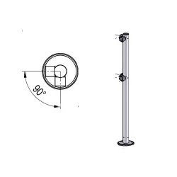 OXGARD ВЗР 1996.03 Стойка ограждения L-образная (двусторонняя)