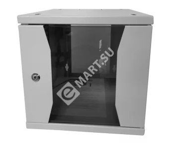 Netko Шкаф настенный 10" 6U серия COMPACT (315х368х310), передняя дверь стекло, серый