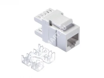 Netko Модуль Keystone неэкранированный, RJ45, cat.6, 180°, под инструмент, белый, для патч-панели