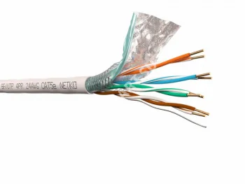 Netko Кабель SF/UTP4 cat.5e, 4 пары 24 AWG BC, одножильный, экранированный + оплетка