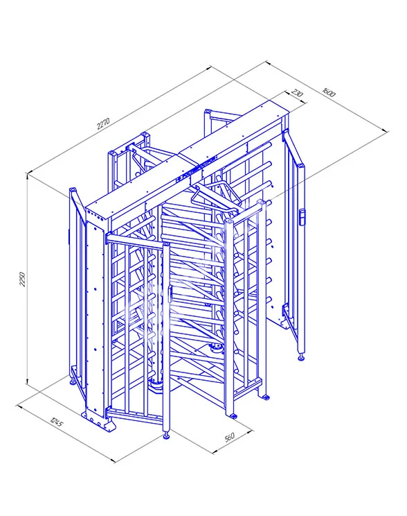 Ростов-Дон ПР2/3М2-У Полноростовой роторный турникет